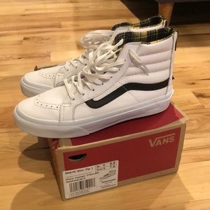 Vans SK8-HI Slim Zip White/plaid